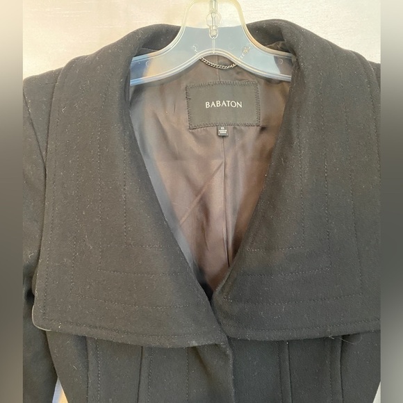 Babaton Wool  Blend Black Quincy Modern TrenchCoat Ladies XSM - Picture 3 of 16
